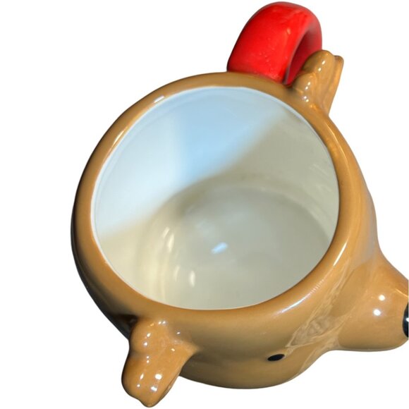 NWOT! 2015 THRESHOLD 3D Reindeer Ceramic Mug Cup Christmas Holiday Decor 14 oz - Picture 8 of 11